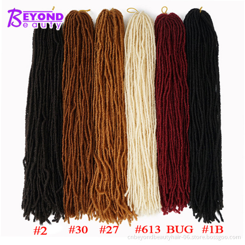 18inch Sister Locs Goddess Locs Full Handmade Dreadlocks Extension 26 strands Ombre Blonde Micro Faux locs Crochet Braids